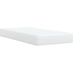 Maison Exclusive - Seng med lamelseng og madras Hvid 100x200cm Simil læder