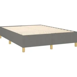 Maison Exclusive - Seng med lameller madras LED Mørkegrå 140x190 cm Stof