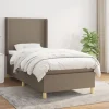 Maison Exclusive - Seng med lamelmadrasser og Taupe madras 90x200 cm Stof