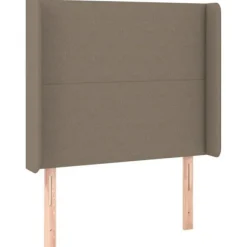 Maison Exclusive - Seng med lamelmadrasser og Taupe madras 90x200 cm Stof