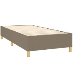 Maison Exclusive - Seng med lamelmadrasser og Taupe madras 90x200 cm Stof