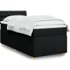 Maison Exclusive - Seng med lamelbund og sort madras 90x190 cm enkel stof