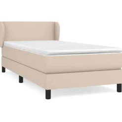 Maison Exclusive - Seng med lameller og Cappuccino madras 90x190 cm