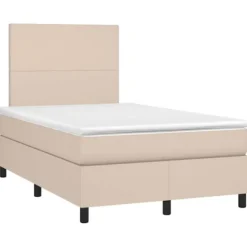 Maison Exclusive - Seng med lameller og Cappuccino madras 120x200 cm