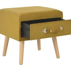 Maison Exclusive - Sengebord Sennepsgul 40x35x40 cm Velour