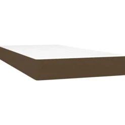Maison Exclusive - Sengebund med lameller og madras Mørkebrun 200x200 cm