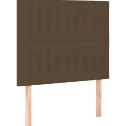 Maison Exclusive - Sengebund med lameller og madras Mørkebrun 90x200 cm