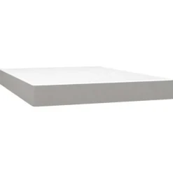 Maison Exclusive - Sengebund med lameller og madras og LED Lys Grå 140x190 cm