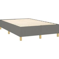 Maison Exclusive - Sengebund med lameller og madras og LED Mørkegrå 120x200 cm