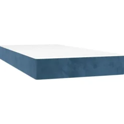 Maison Exclusive - Sengebund med lameller, mørkeblå LED madras 200x200 cm