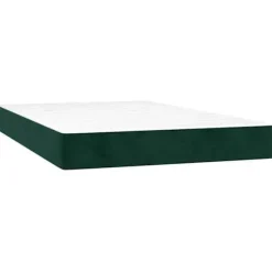 Maison Exclusive - Sengebund med lameller og mørkegrøn madras 120x200cm Velour