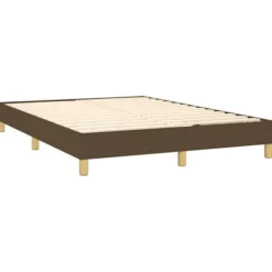 Maison Exclusive - Sengebund med lameller og mørkebrun madras 140x200 cm