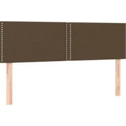 Maison Exclusive - Sengebund med lameller og mørkebrun madras 140x200 cm