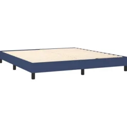 Maison Exclusive - Sengebund med lameller og madras Blå 180x200 cm Tøj