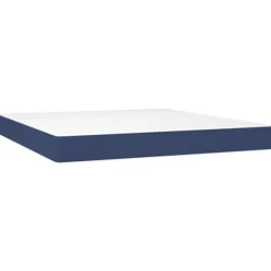 Maison Exclusive - Sengebund med lameller og madras Blå 180x200 cm Tøj