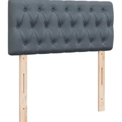 Maison Exclusive - Sengebund med lameller og mørkegrå madras 90x190 cm Velour