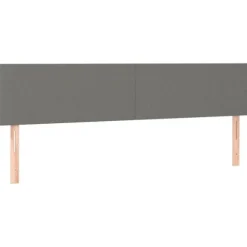 Maison Exclusive - Sengeramme med lameller og madras Mørkegrå 200x200cm Stof