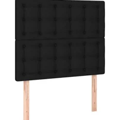 Maison Exclusive - Sengesofa med lamelbund og madras Sort 80x200 cm Stof