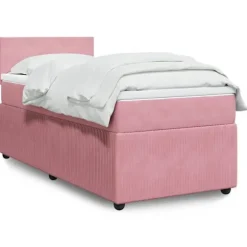 Maison Exclusive - Sengestel med lameller og Rose madras 90x200 cm Velour