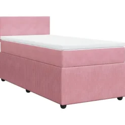 Maison Exclusive - Sengestel med lameller og Rose madras 90x200 cm Velour