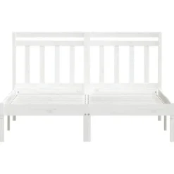 Maison Exclusive - Sengestel uden madras hvid massiv træ 140x190 cm