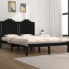 Maison Exclusive - Sengramme uden madras sort massivt træ 200x200 cm