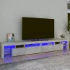 Maison Exclusive - TV-møbel med LED-lys Beton grå 260x36,5x40 cm