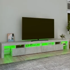 Maison Exclusive - TV-møbel med LED-lys Beton grå 260x36,5x40 cm