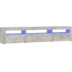 Maison Exclusive - TV-møbel med LED-lys Beton grå 195x35x40 cm