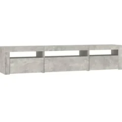 Maison Exclusive - TV-møbel med LED-lys Beton grå 195x35x40 cm