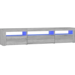 Maison Exclusive - TV-møbel med LED-lys Sonoma grå 195x35x40 cm