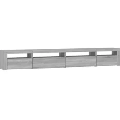Maison Exclusive - TV-møbel med LED-lys Sonoma grå 270x35x40 cm