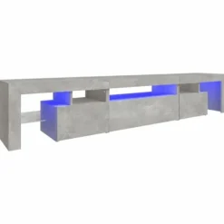 Maison Exclusive - TV-møbel med LED-lys Beton grå 215x36,5x40 cm