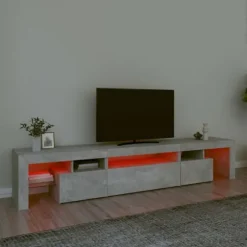 Maison Exclusive - TV-møbel med LED-lys Beton grå 215x36,5x40 cm