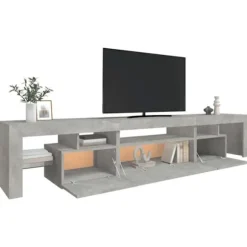 Maison Exclusive - TV-møbel med LED-lys Beton grå 215x36,5x40 cm