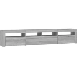 Maison Exclusive - TV-møbel med LED-lys Sonoma grå 210x35x40 cm