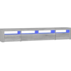 Maison Exclusive - TV-møbel med LED-lys Sonoma grå 240x35x40 cm