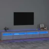 Maison Exclusive - TV-møbel med LED-lys Beton grå 270x35x40 cm