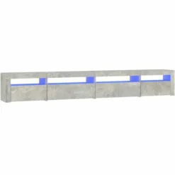 Maison Exclusive - TV-møbel med LED-lys Beton grå 270x35x40 cm