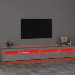 Maison Exclusive - TV-møbel med LED-lys Beton grå 270x35x40 cm