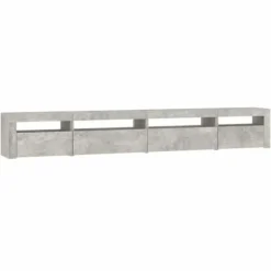 Maison Exclusive - TV-møbel med LED-lys Beton grå 270x35x40 cm