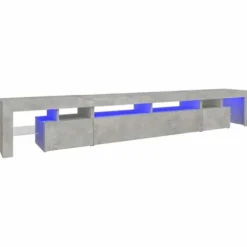 Maison Exclusive - TV-møbel med LED-lys Beton grå 260x36,5x40 cm