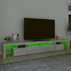 Maison Exclusive - TV-møbel med LED-lys Beton grå 260x36,5x40 cm