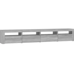 Maison Exclusive - TV-møbel med LED-lys Sonoma grå 240x35x40 cm