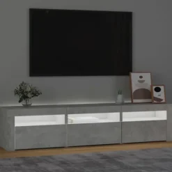Maison Exclusive - TV-møbel med LED-lys Beton grå 180x35x40 cm