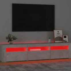 Maison Exclusive - TV-møbel med LED-lys Beton grå 180x35x40 cm