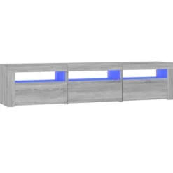 Maison Exclusive - TV-møbel med LED-lys Sonoma grå 180x35x40 cm