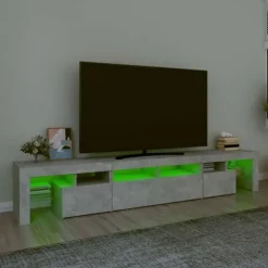 Maison Exclusive - TV-møbel med LED-lys Beton grå 230x36,5x40 cm