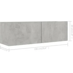 Maison Exclusive - TV-møbler 3 stk Grå beton Ingeniørtræ Betonggrå