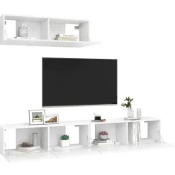 Maison Exclusive - TV-møbler 3 stk Hvid Ingeniørtræ Matt vit